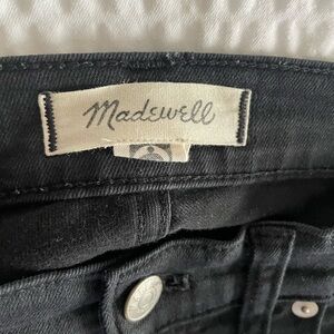Madewell black straight leg jeans